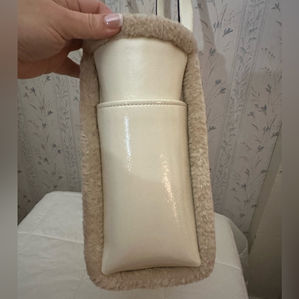 Kate Spade Cream Tote with Sherpa Trim - Picture 8 of 13